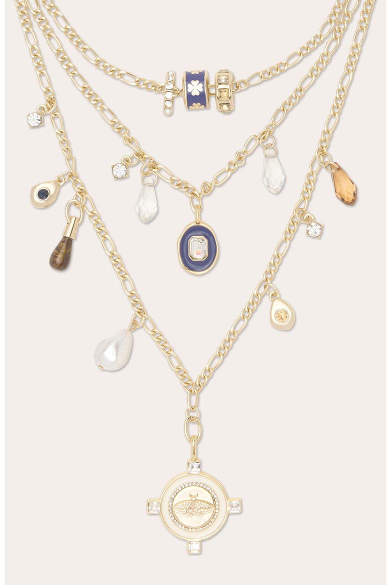 Aria Layered Charm Necklace, Alternate, color, GOLD