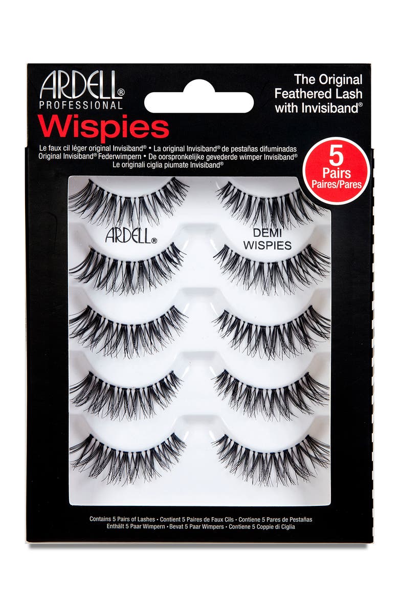 ARDELL Black Natural Demi Wispies - Pack of 5, Main, color,