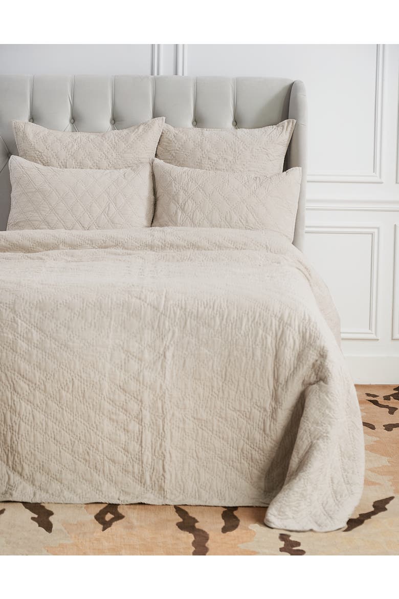 20" x 26" Sutton Natural Cotton Standard Sham - Machine Washable, Alternate, color, Brown