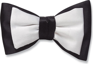 Beau Ties of Vermont Harlequin White Reversible Bow Tie