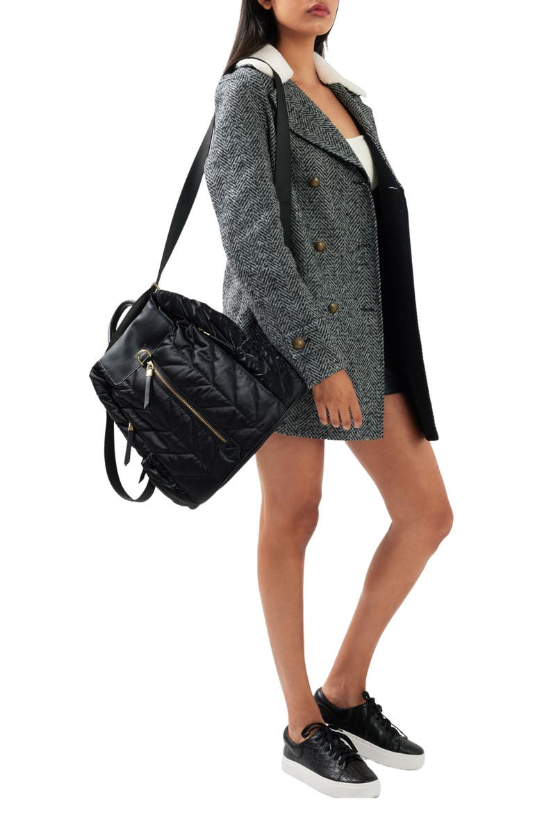 Belle & Bloom Liberty Collar Wool Blend Coat, Alternate, color, Charcoal