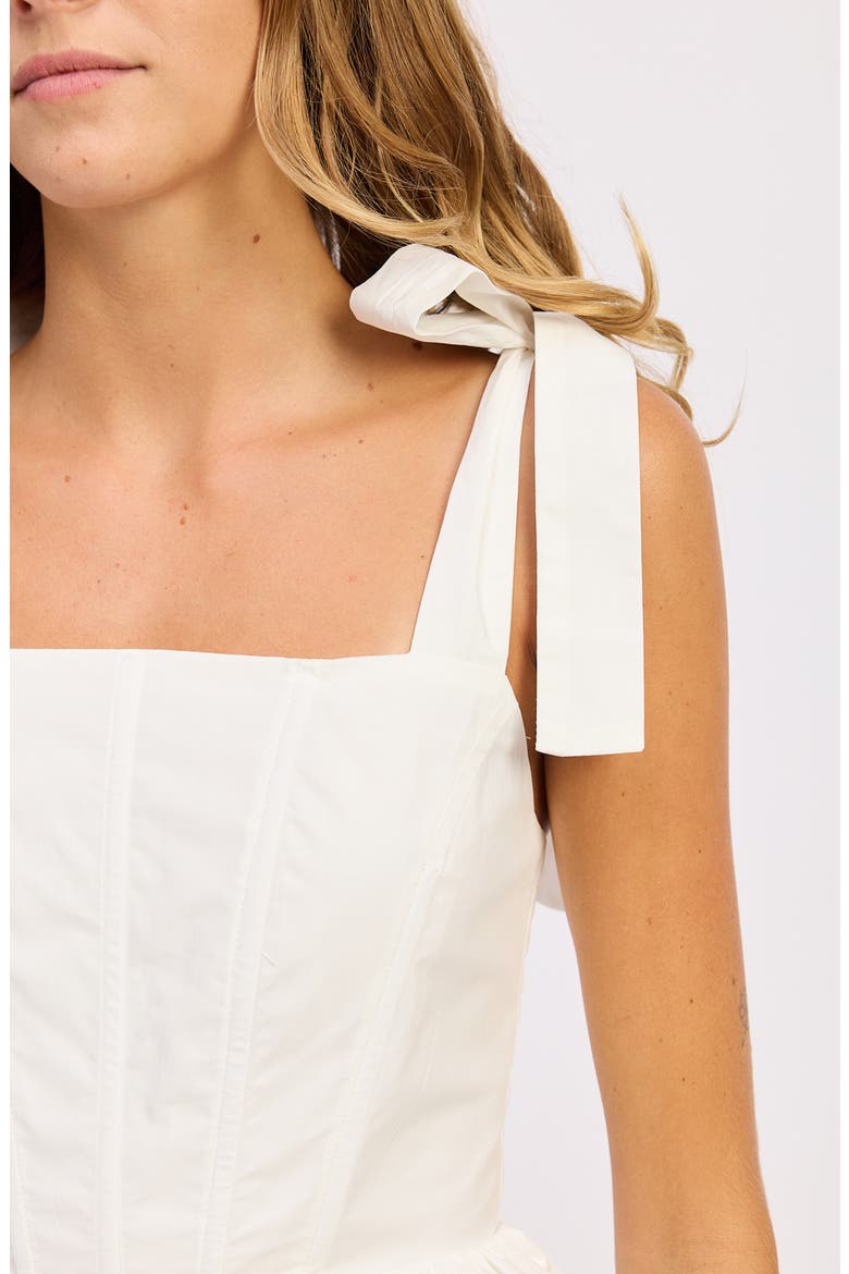 Candace Corset Bodice Minidress, Alternate, color, WHITE
