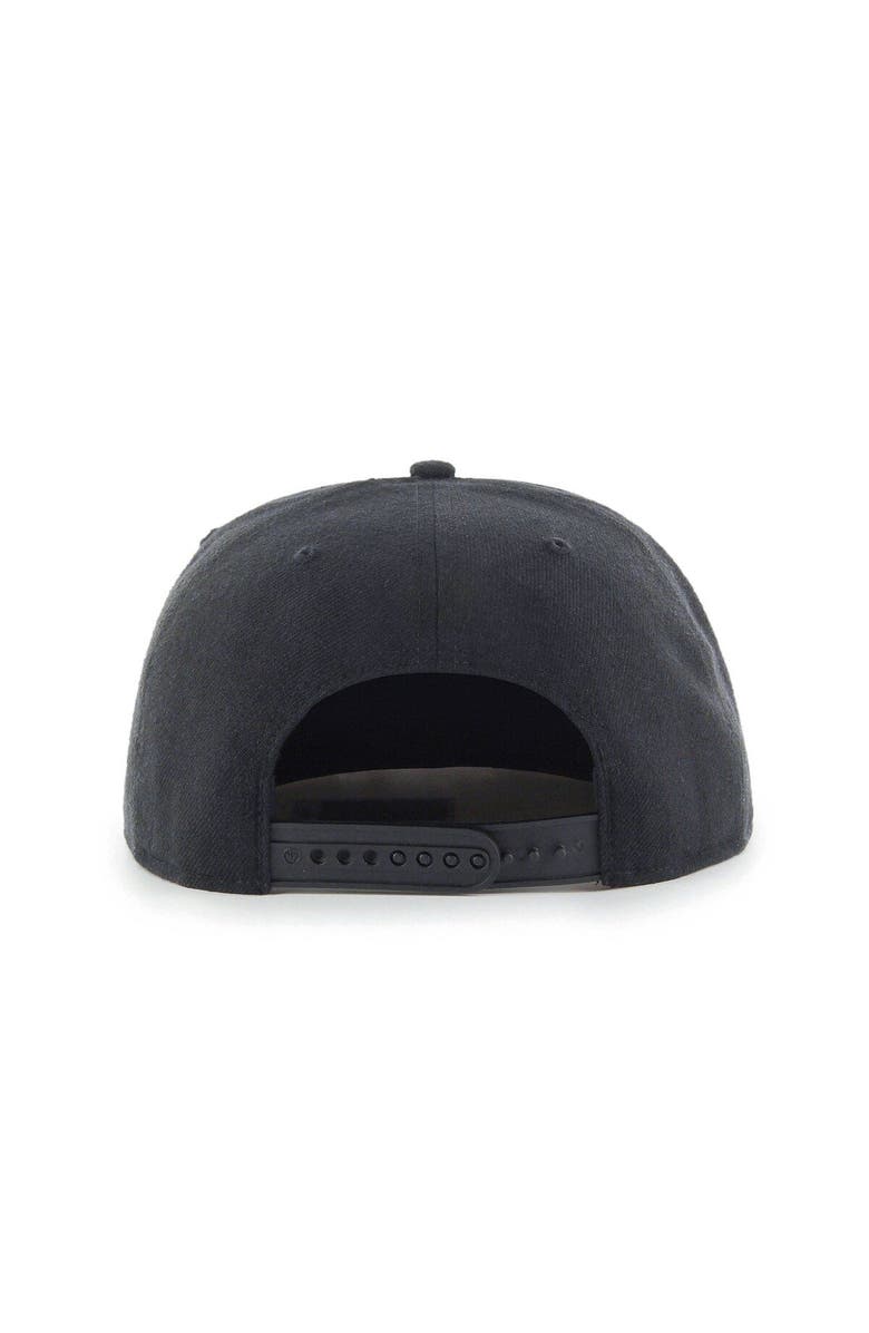 '47 Men's '47  Black Miami Heat Sure Shot Captain Snapback Hat, Alternate, color, 