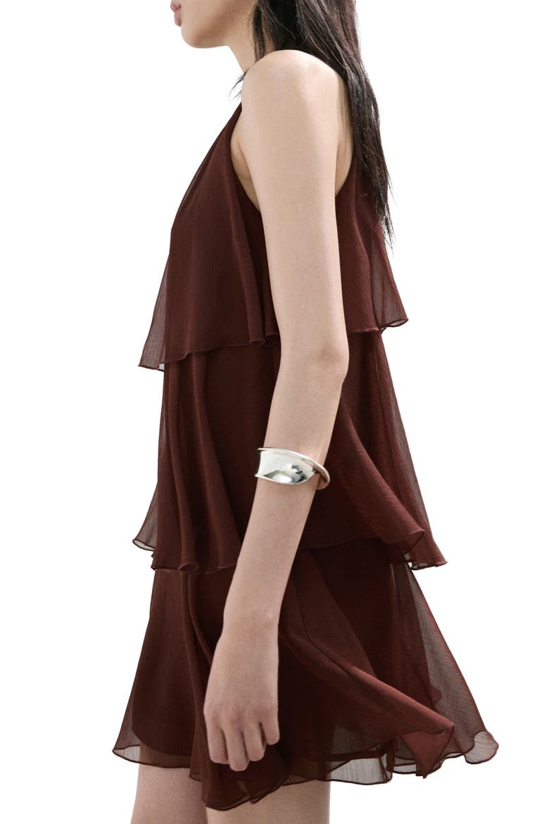 Cake Ruffle Minidress, Alternate, color, CHOCOLATE