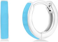SIMONA Enamel Huggie Hoop Earrings