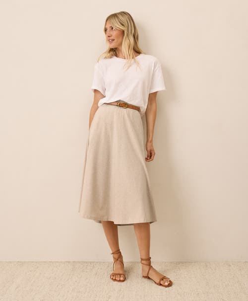 Pact Fit & Flare Midi Skirt In Neutral