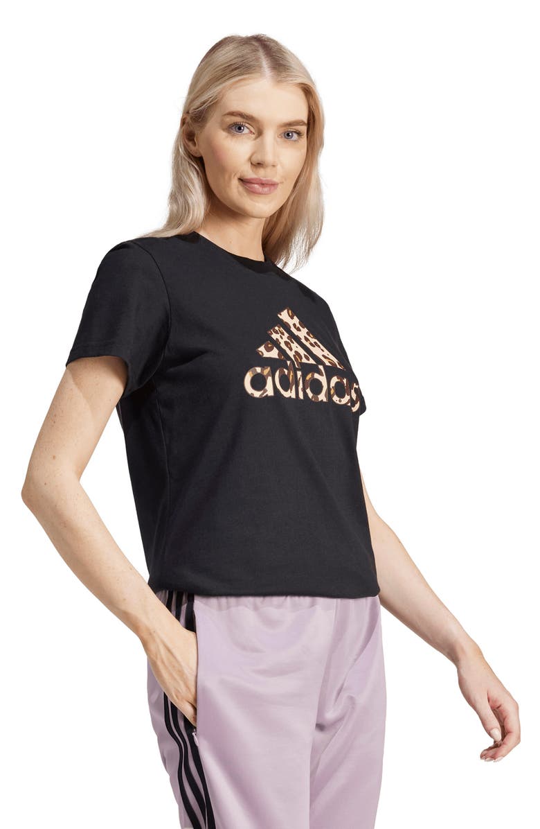 adidas Animal Print Logo Cotton T-Shirt, Alternate, color,