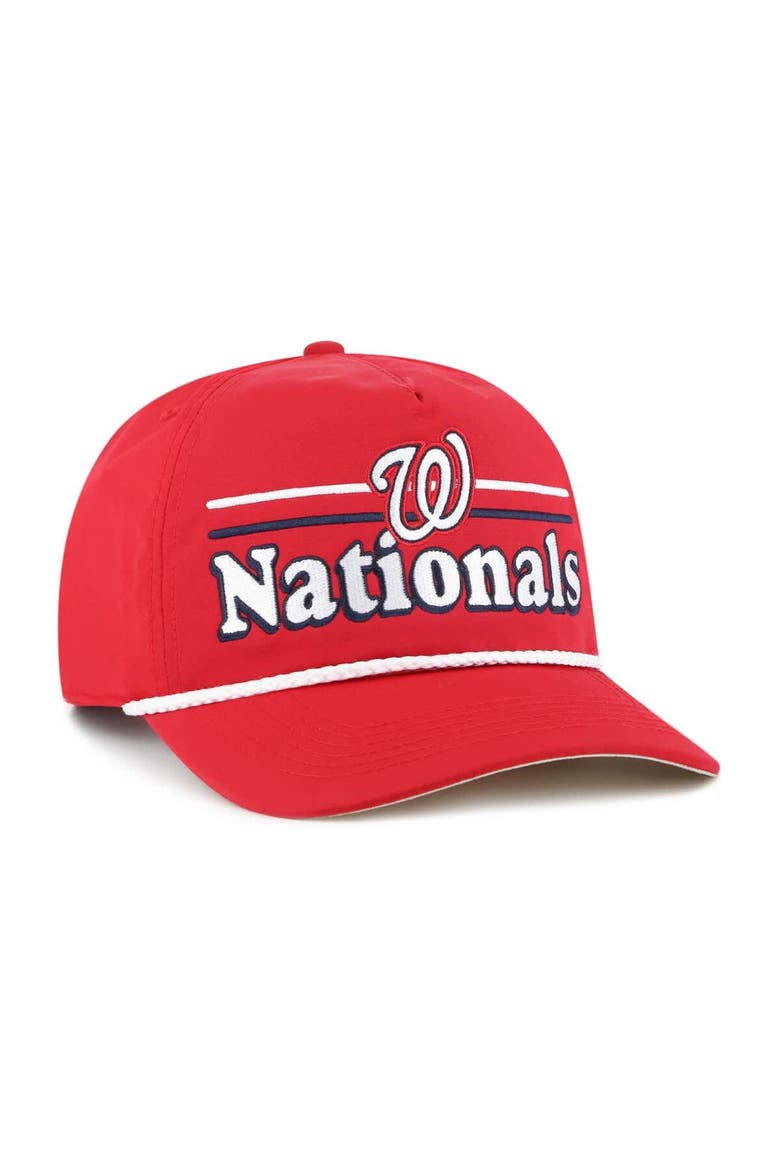 Men's '47 Red Washington Nationals Campscape Hitch Adjustable Hat, Alternate, color, Red