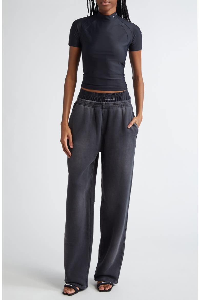 Logo Mock Neck Short Sleeve Knit Top (Women) | Nordstrom