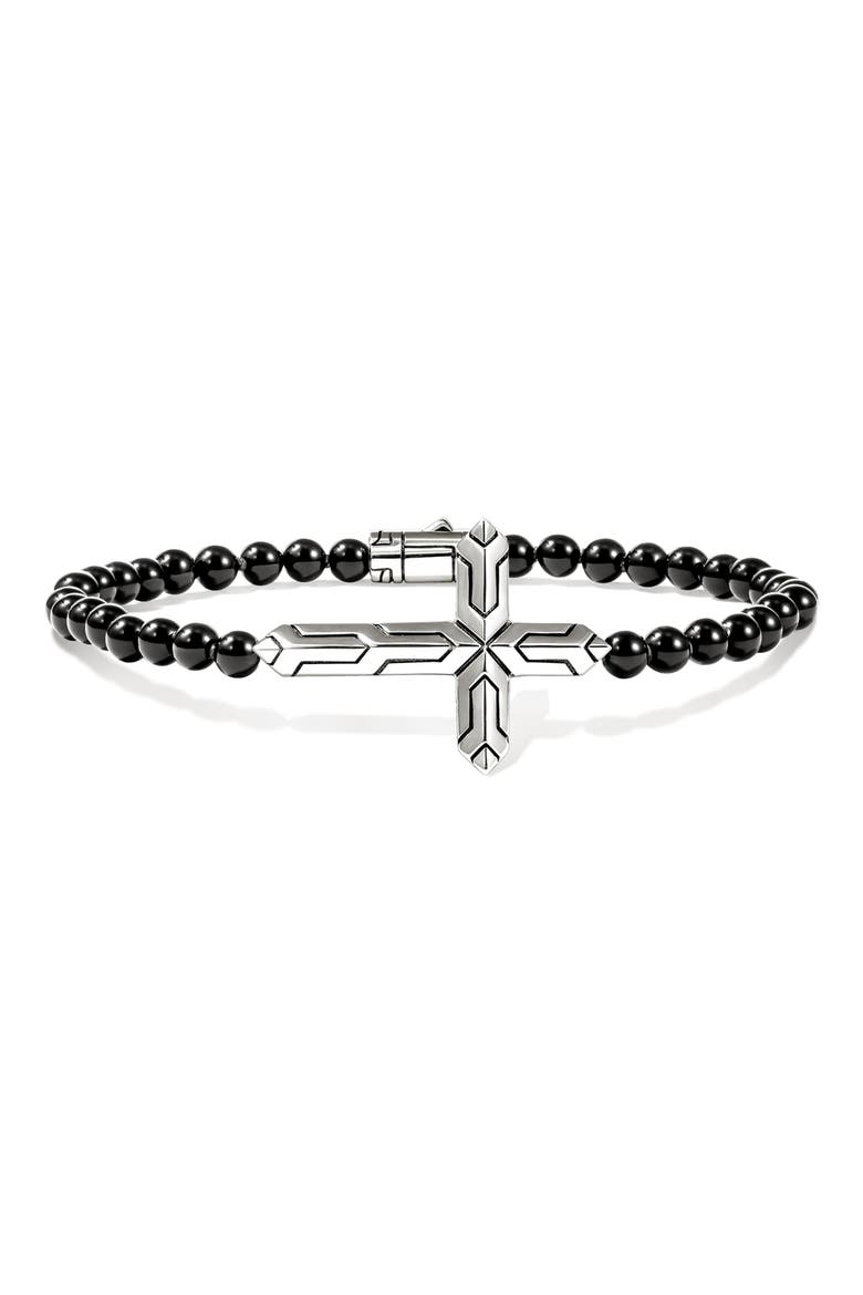 Icon 50 Cross Bracelet, Main, color, SILVER