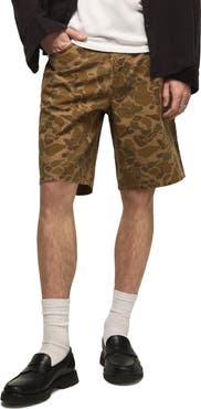 Lucky Brand Camo Print Canvas Shorts