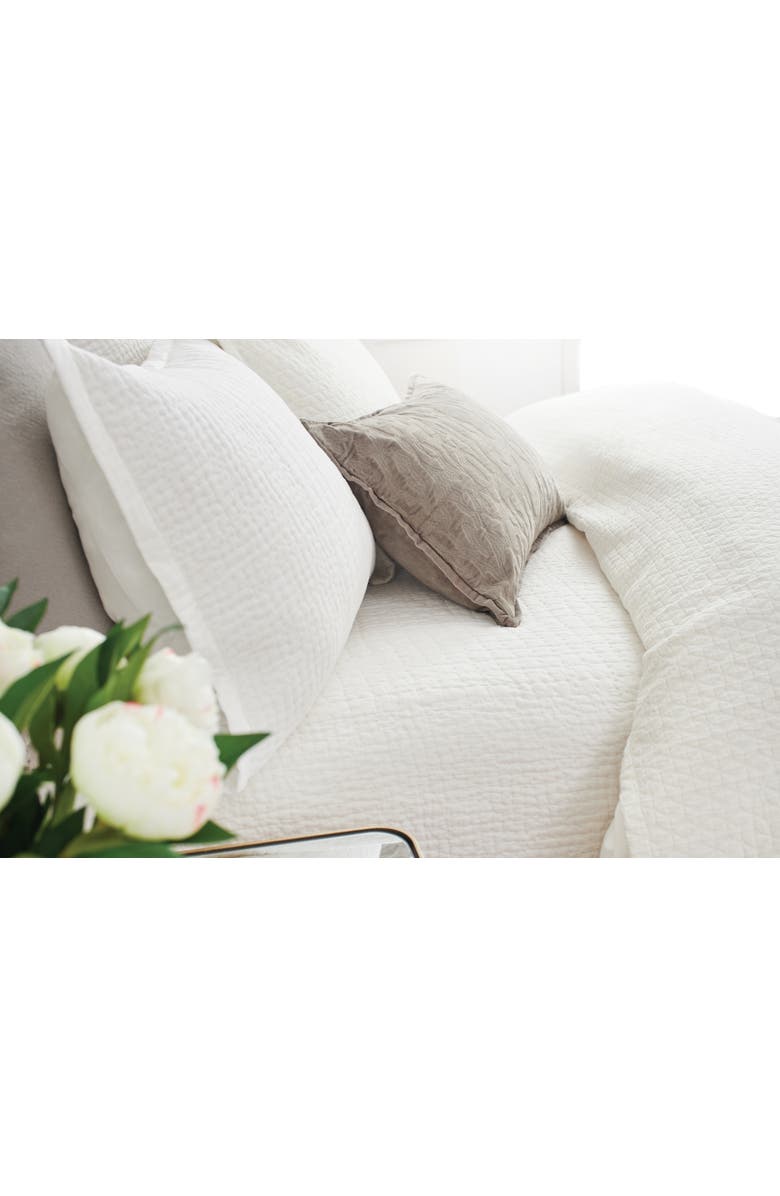 ELISABETH YORK Avon Embroidered Tone on Tone Cotton Velvet Decorative Throw Pillow, Alternate, color, Brown