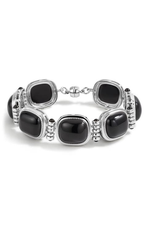 The Midnight Mesa Black Agate Bracelet