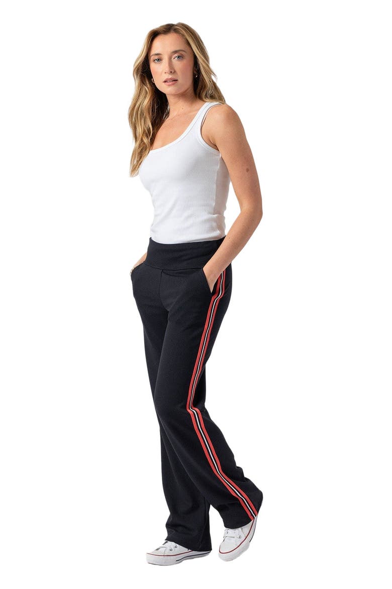 Runway Pant, Alternate, color, navy red stripe