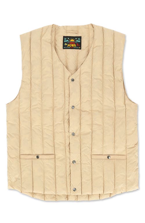 Fortela Birdie Quilted Nylon Vest In Brown
