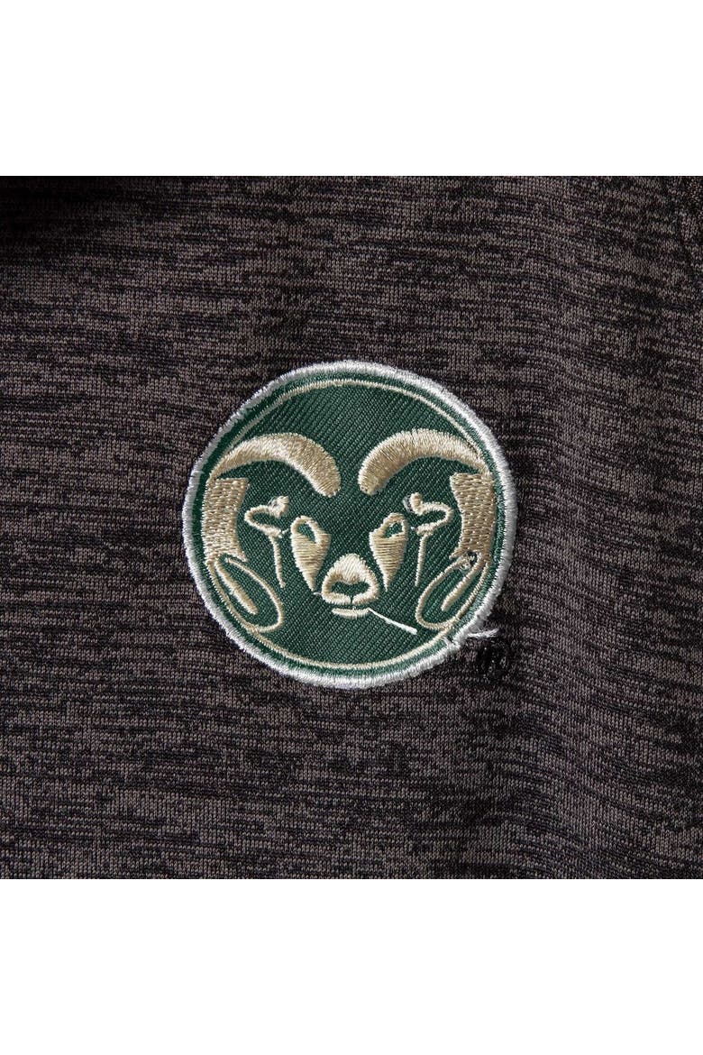 Men's Colosseum Heathered Black Colorado State Rams Logo Down Swing Polo, Alternate, color, Heather Black