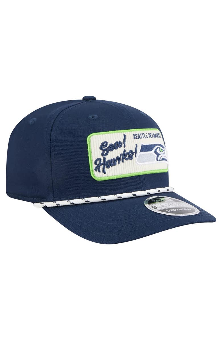 New Era Men's New Era College Navy Seattle Seahawks Chant 9SEVENTY Stretch-Snap Hat, Alternate, color, College Navy