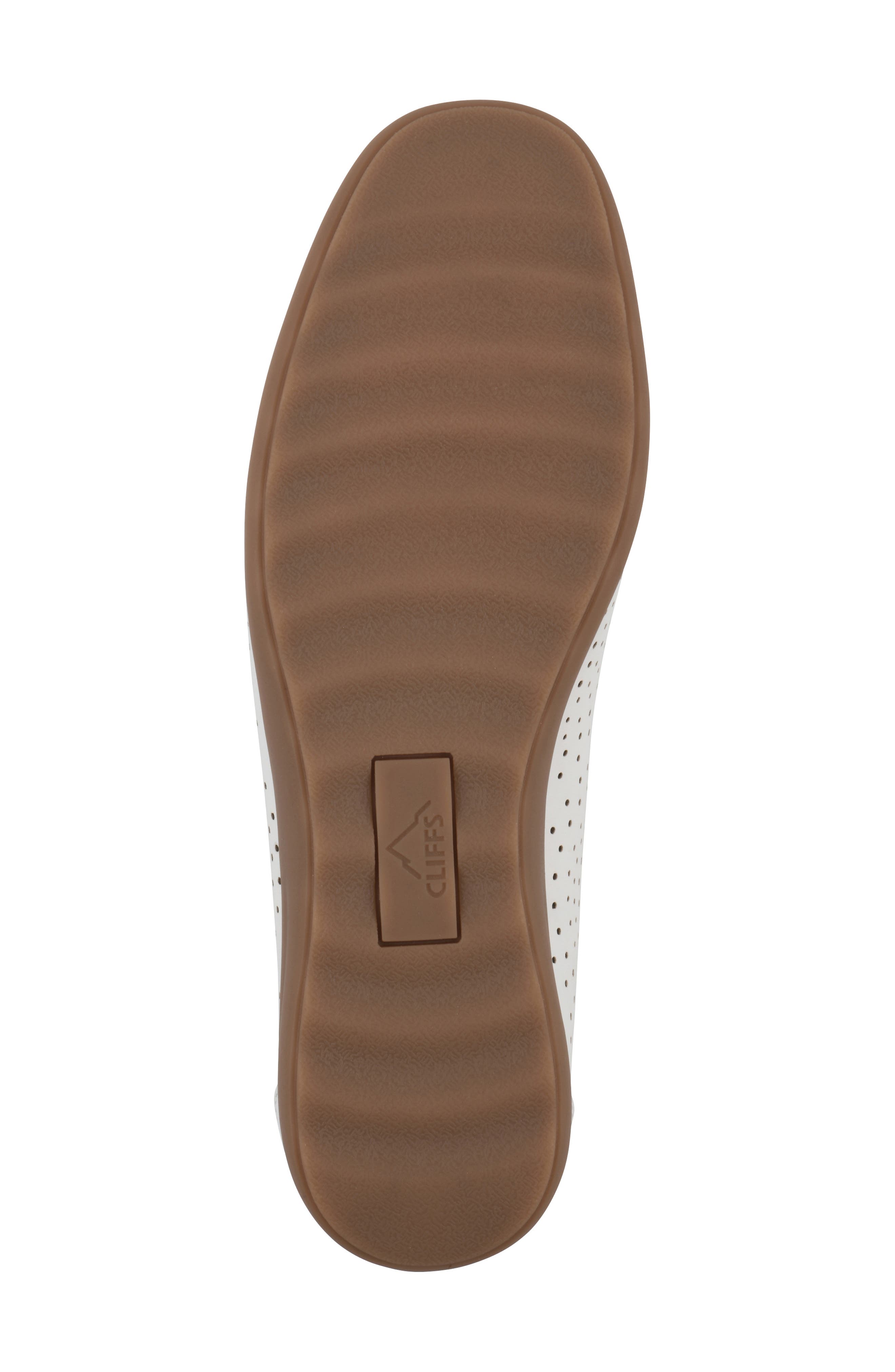 Cortney Perforated Ballet Flat, Alternate, color, WHITE SMOOTH