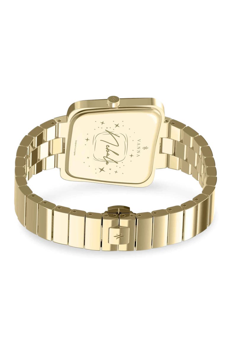 Nebula Gemstone Watch, Alternate, color, White Pearl-Gold