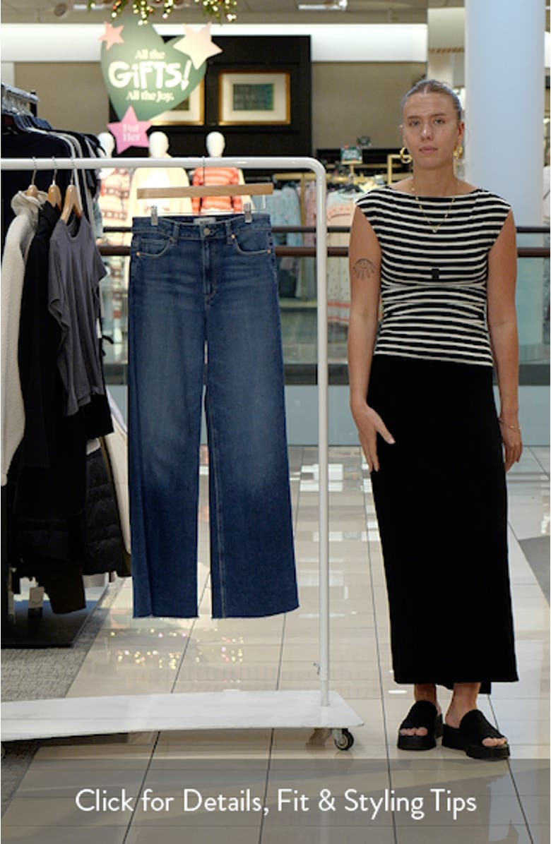 Anessa High Waist Raw Hem Wide Leg Jeans, sales video thumbnail