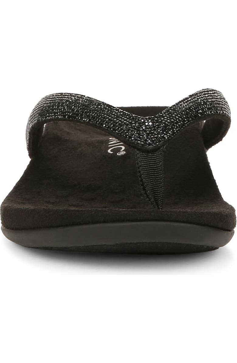 Vionic Dillon Shine Flip Flop, Alternate, color, Black