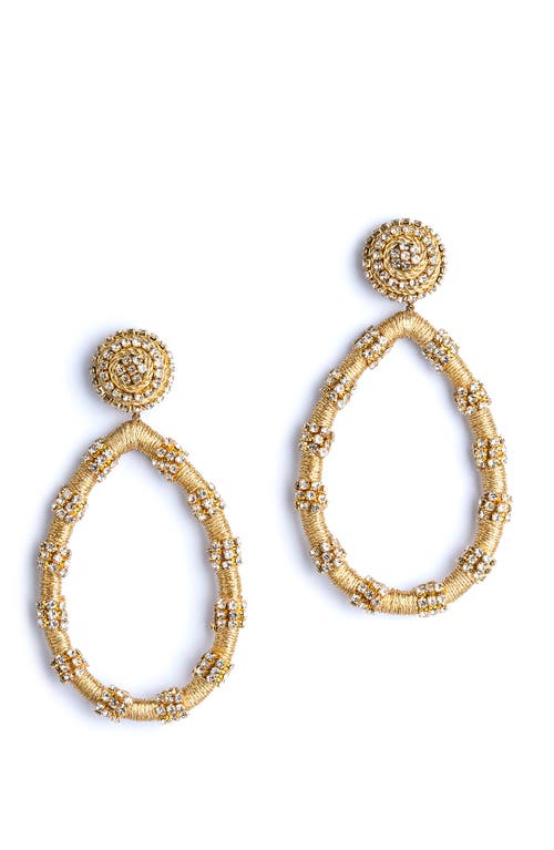 Deepa Gurnani Jackie Statement Drop Earrings In Gold