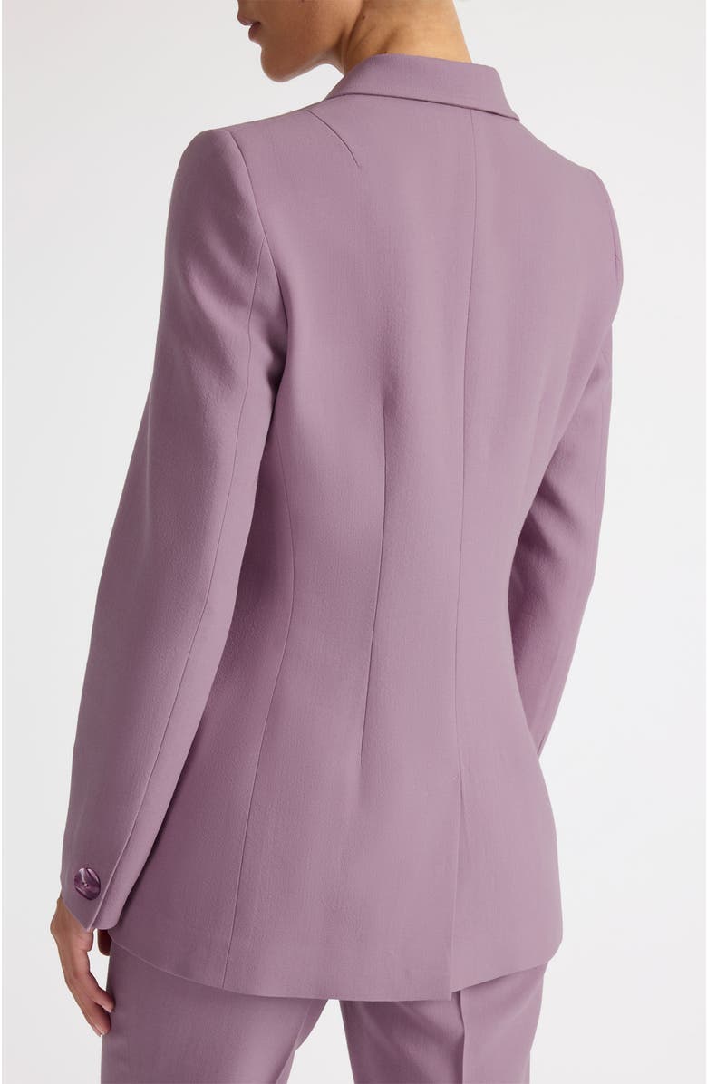 Santorelli Paco Double-Breasted Six-Button Jacket in Wool Stretch, Alternate, color, Dusty Lilac