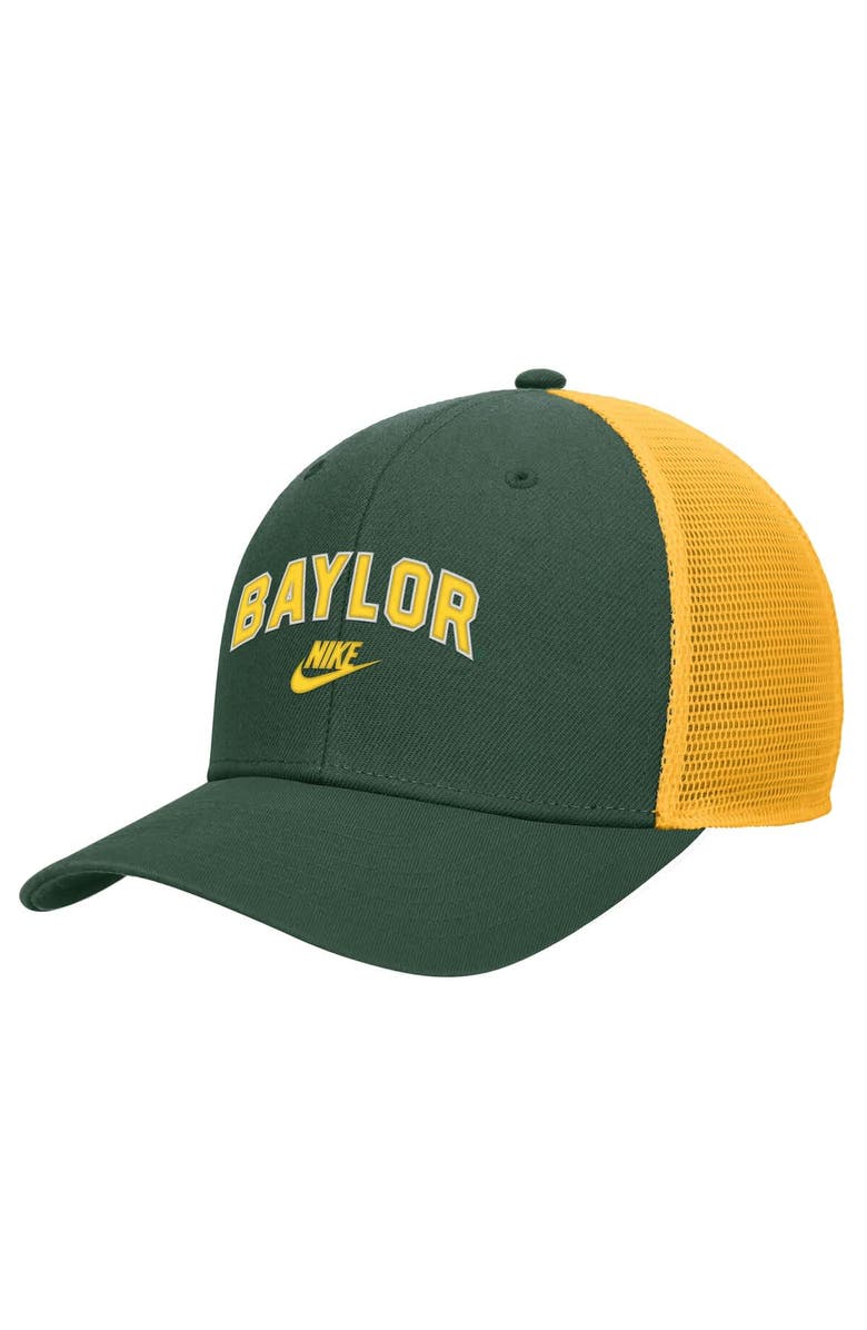 Nike Men's Nike Green Baylor Bears Vintage Arch Rise Performance Trucker Adjustable Hat, Main, color, Green