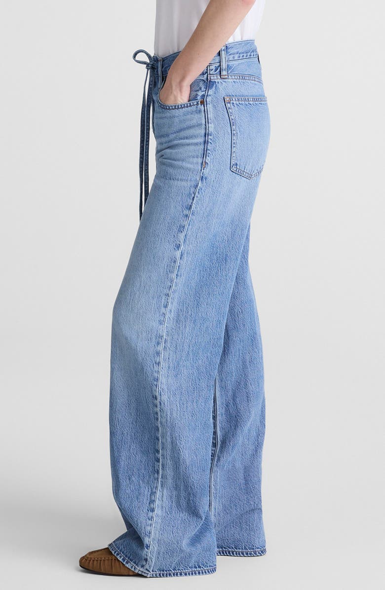 Madewell The Ultimate Wide Leg Drawstring Airy Denim Jeans, Alternate, color, Raebrook Wash