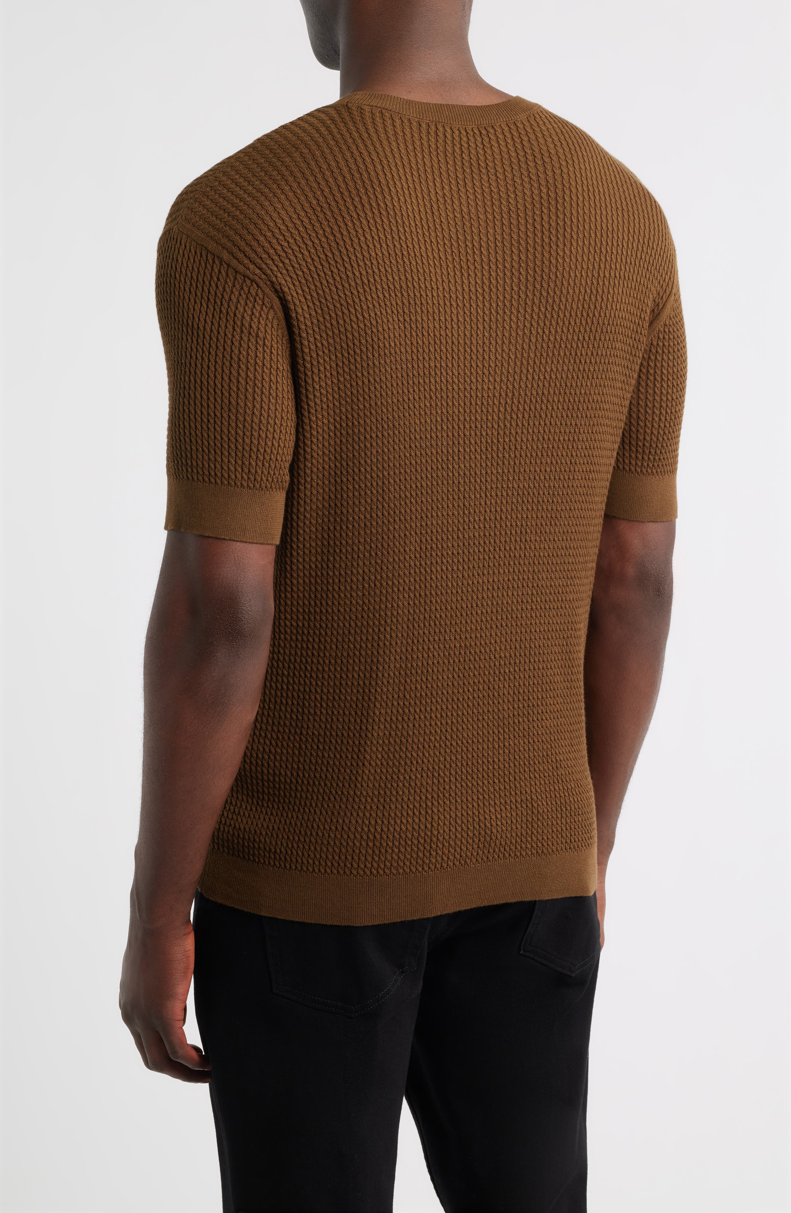 Chain Link Short Sleeve Sweater - image 2