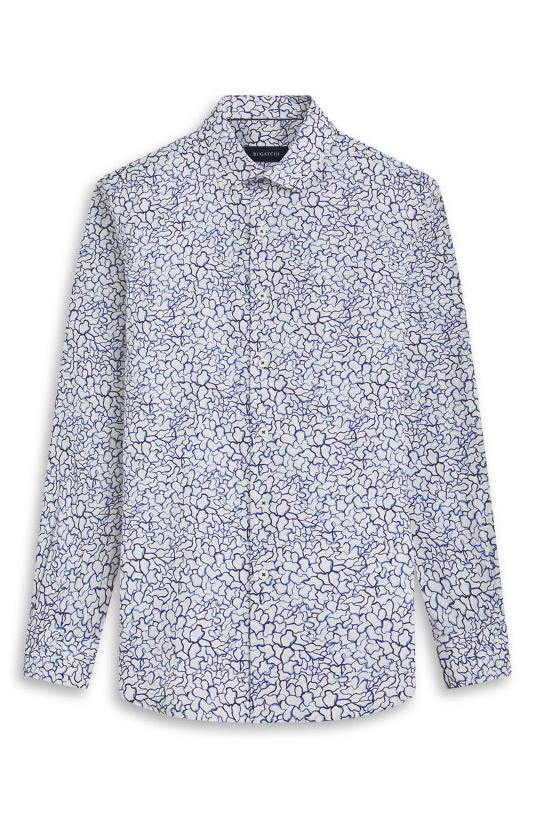 Bugatchi Julian Abstract Stretch Cotton Button-Up Shirt, Alternate, color, 