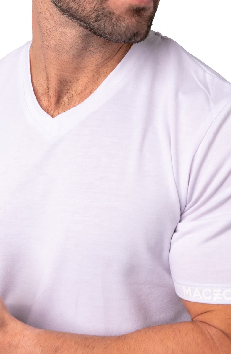 Maceoo Vivaldi V-Neck Cotton T-Shirt, Alternate, color, White