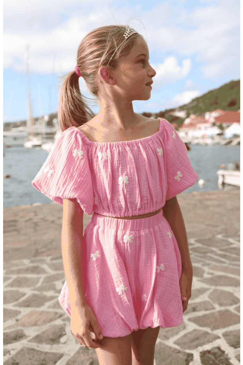 Pink Hailey Bow Bubble Set, Alternate, color, Pink