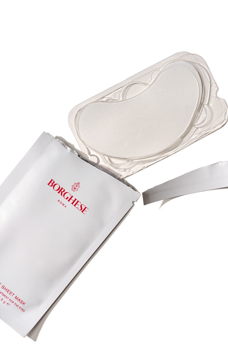 Borghese Restorative Eye Sheet Mask Hydrating and Brightening Treatment for the Eyes, Main, color, NO COLOR