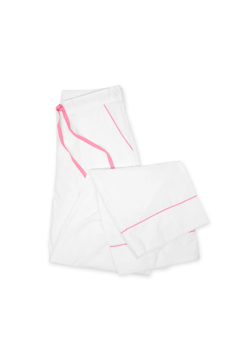 Ame & Lulu Long Pajama Set, Alternate, color, White And Pink Tee Time