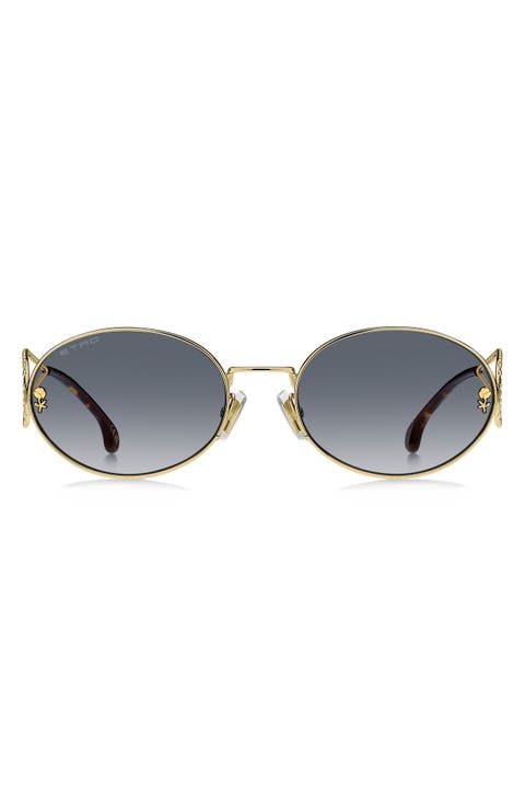 57mm Oval Sunglasses