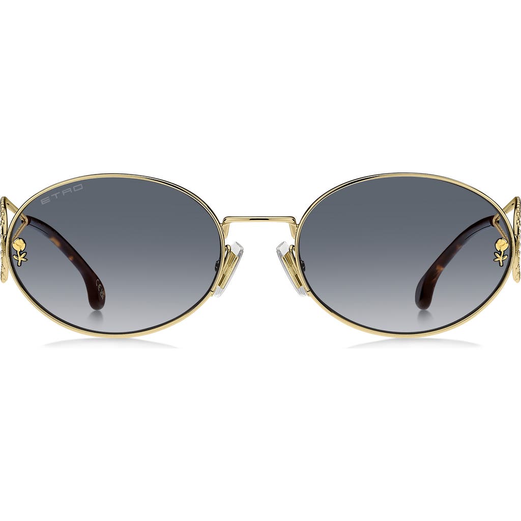 Etro 57mm Oval Sunglasses In Gold