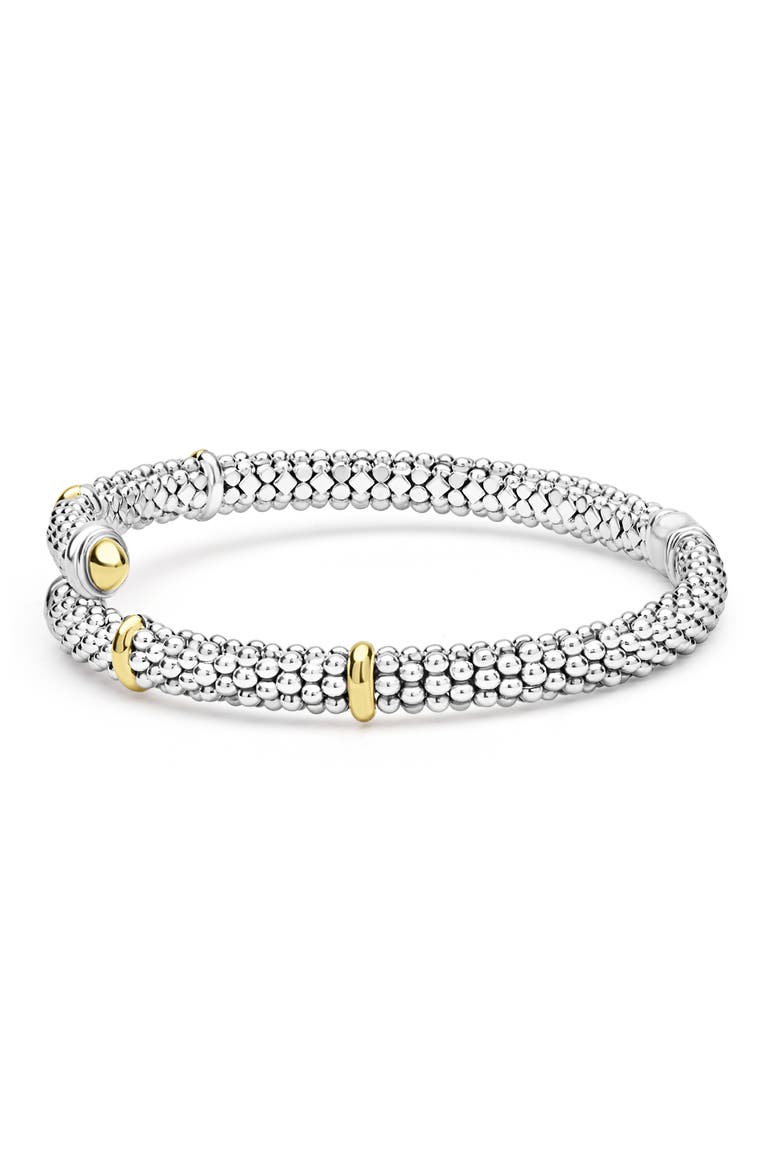2-Tone Caviar Versa Bypass Bracelet, Alternate, color, TWO TONE
