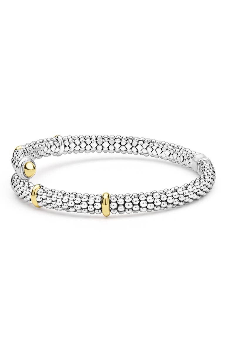 LAGOS 2-Tone Caviar Versa Bypass Bracelet, Alternate, color, Two Tone