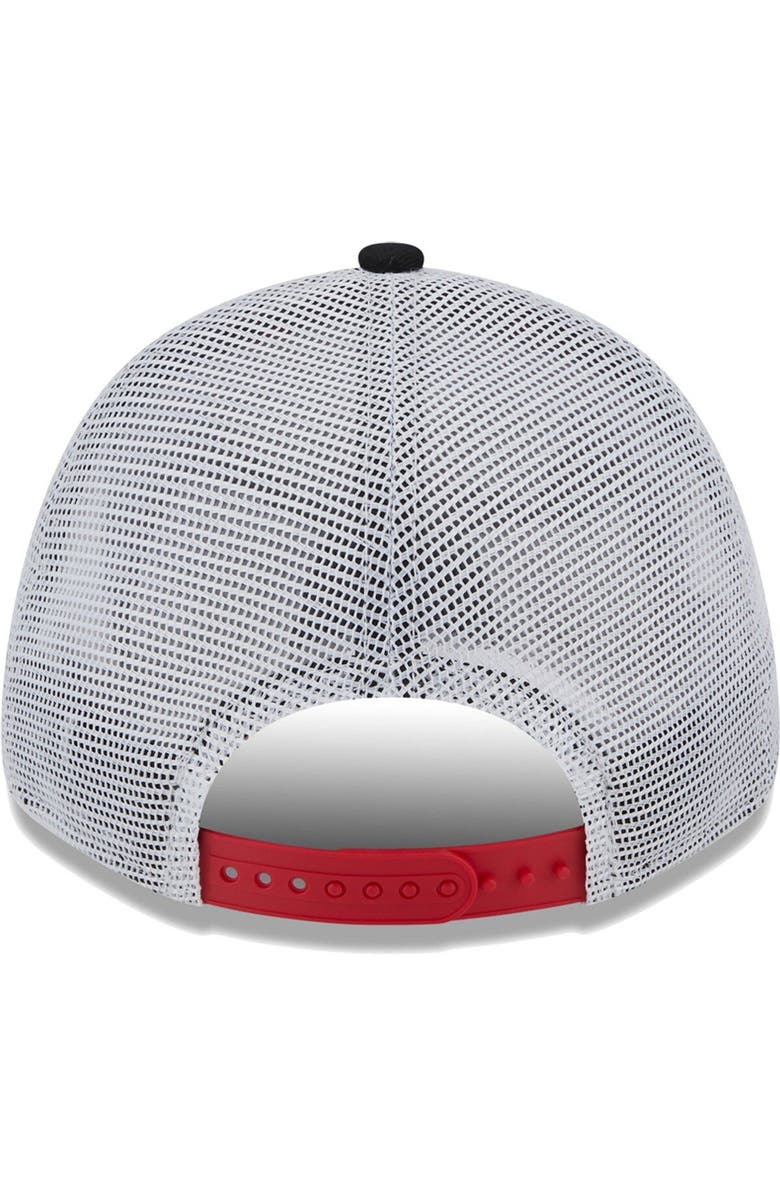 New Era Men's New Era Red/Black New York Red Bulls Patch 9FORTY Trucker Snapback Hat, Alternate, color, 