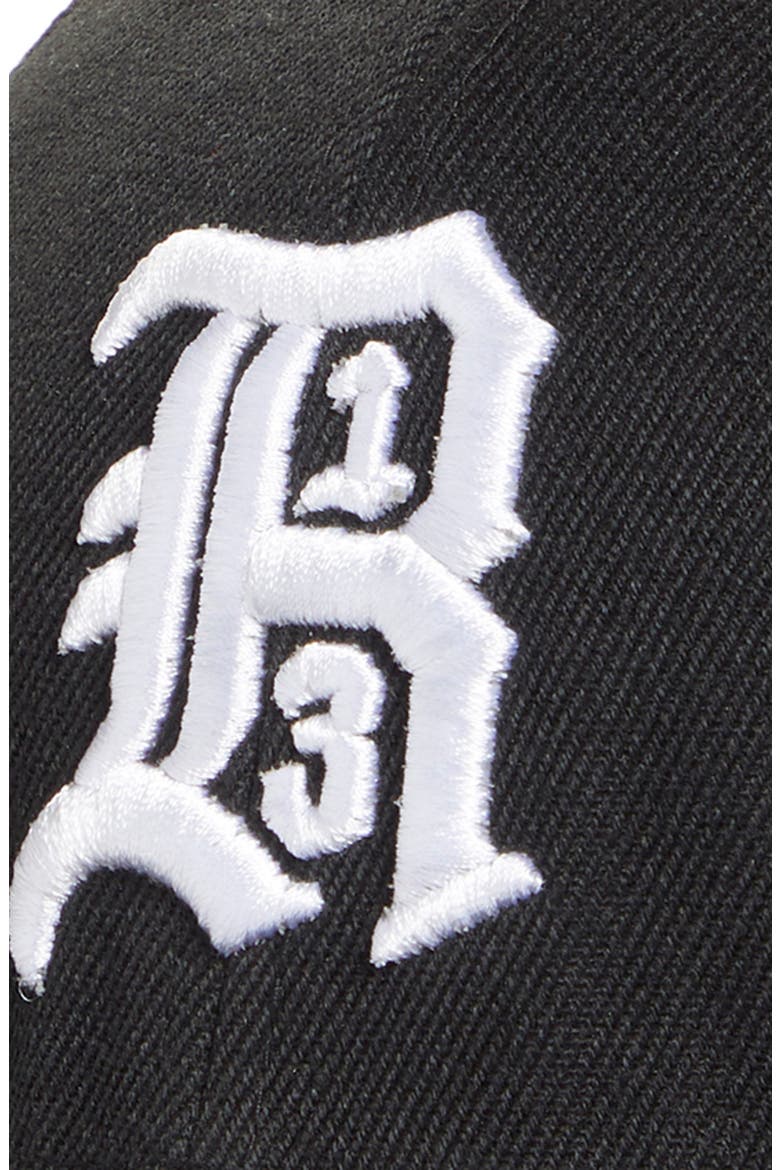 Embroidered Logo Baseball Cap, Alternate, color, BLACK