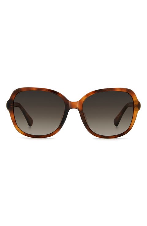 eliza 57mm gradient round sunglasses