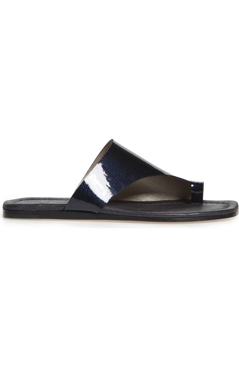 AGL Asymmetrical Toe Thong Sandal, Alternate, color, Navy Patent