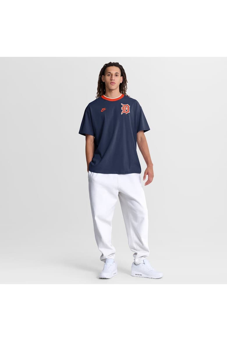 Men's Nike Navy Detroit Tigers Cooperstown Collection Ringer T-Shirt, Alternate, color, Navy