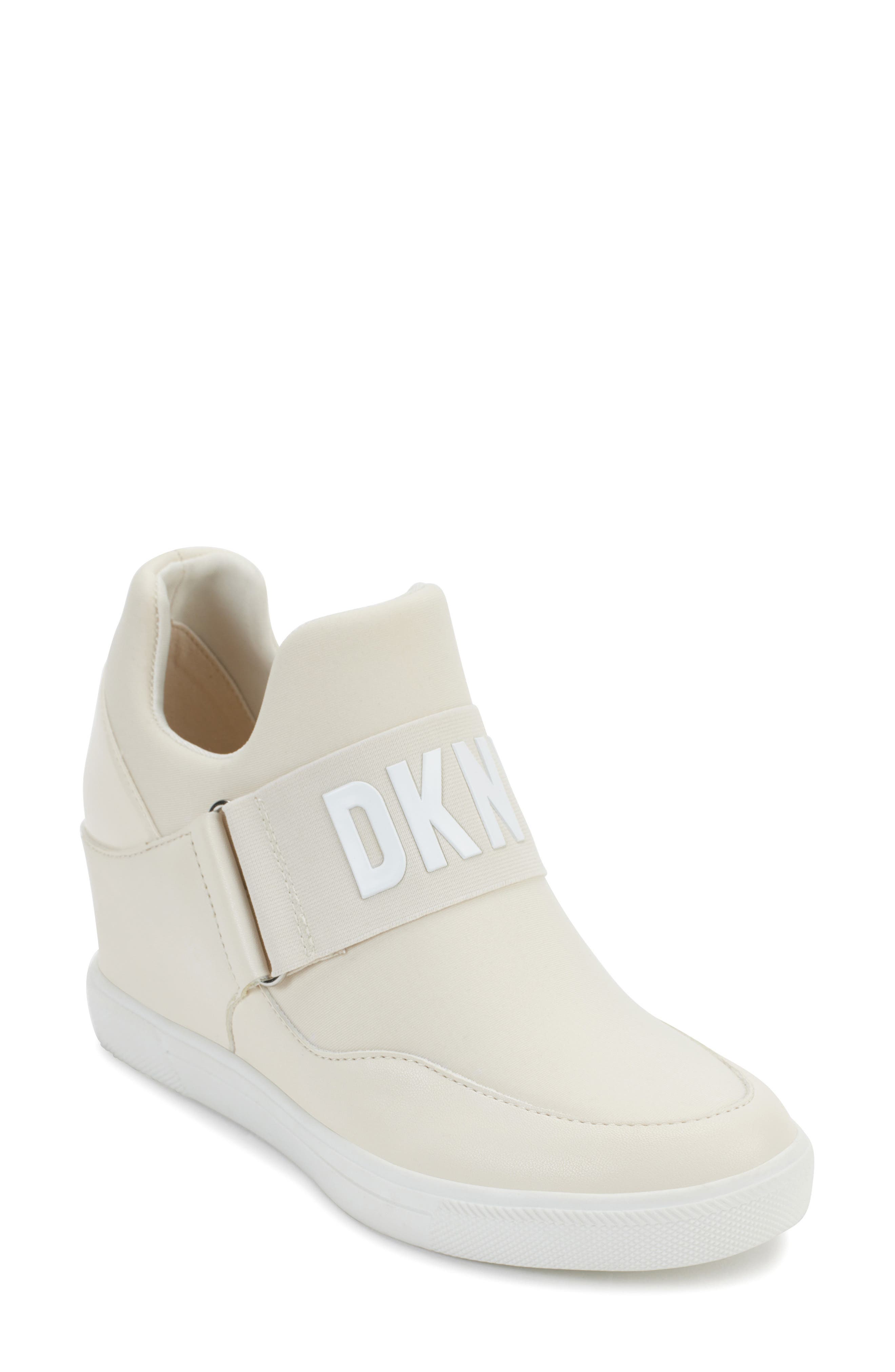 DKNY Cosmos Wedge Sneaker, Main, color, Egg Nog