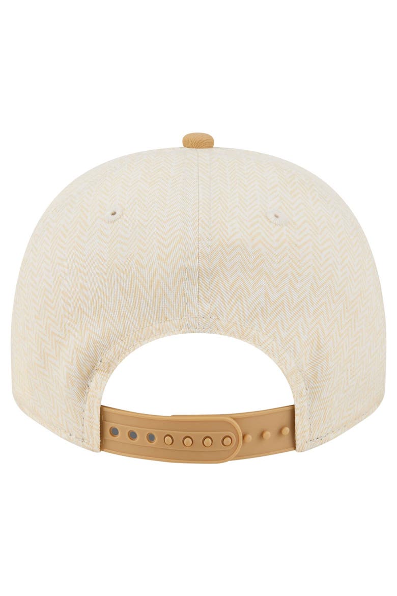 Men's New Era  Cream Chicago Bears Herringbone 9FIFTY A-Frame Snapback Hat, Alternate, color, Cream