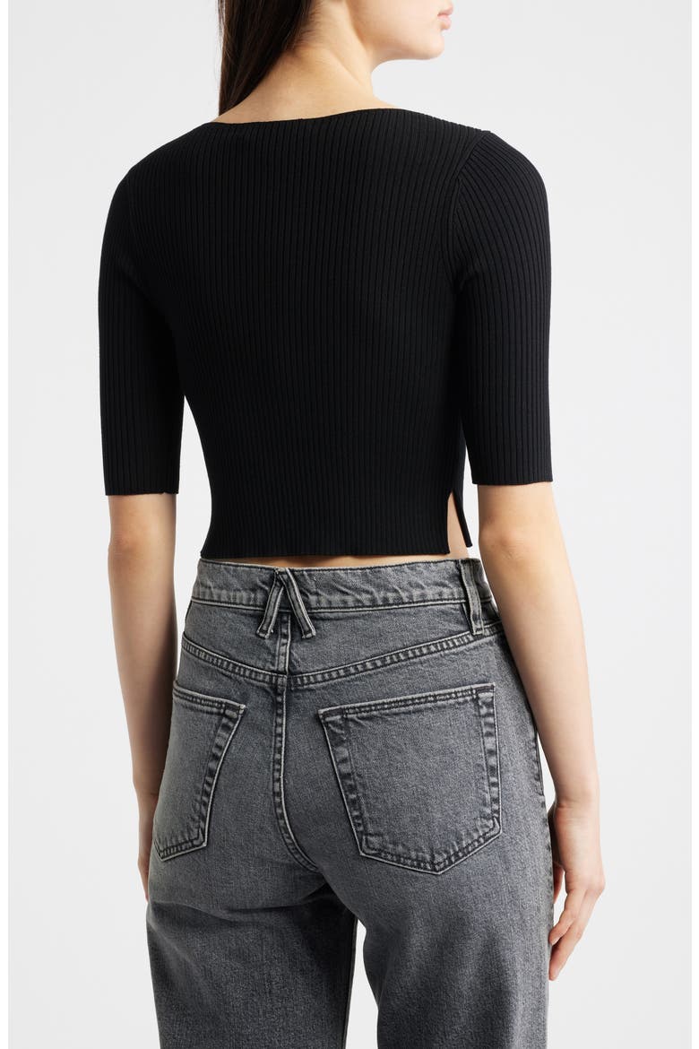 Cruz Crop Rib Top, Alternate, color, BLACK