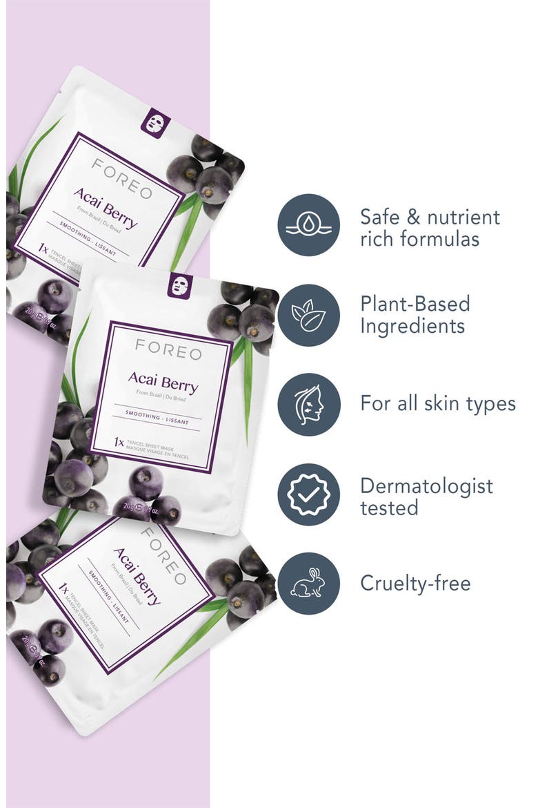 Farm To Face Sheet Mask - Acai Berry x3, Alternate, color, None