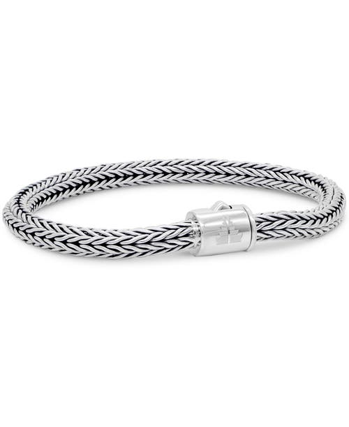 Devata Foxtail Round 5mm Chain Bracelet In Silver