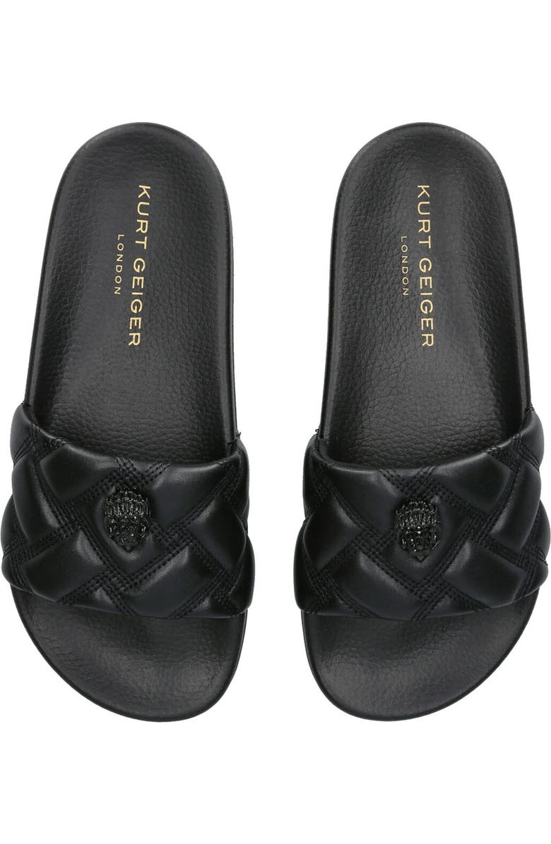Kurt Geiger London Meena Eagle Slide Sandal, Alternate, color, Black